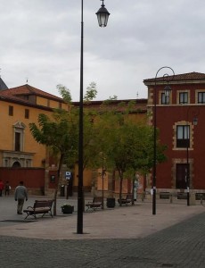 A small plaza in the city of Leon